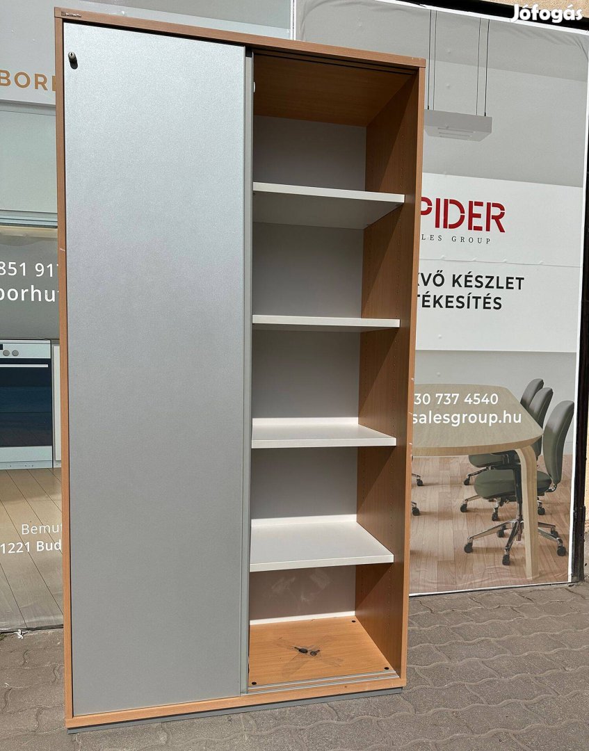 Neudörfler tolóajtós szekrény, 190x100cm - használt szekrény