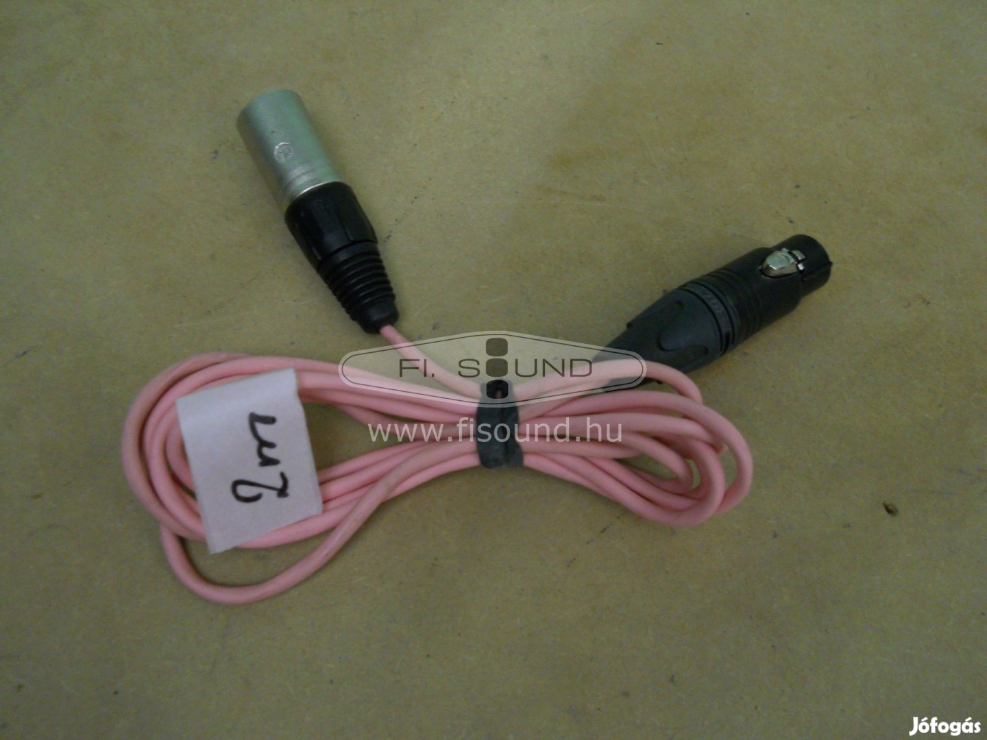 Neutrik XLR-XLR átjátszó kábel 2 méteres Pink