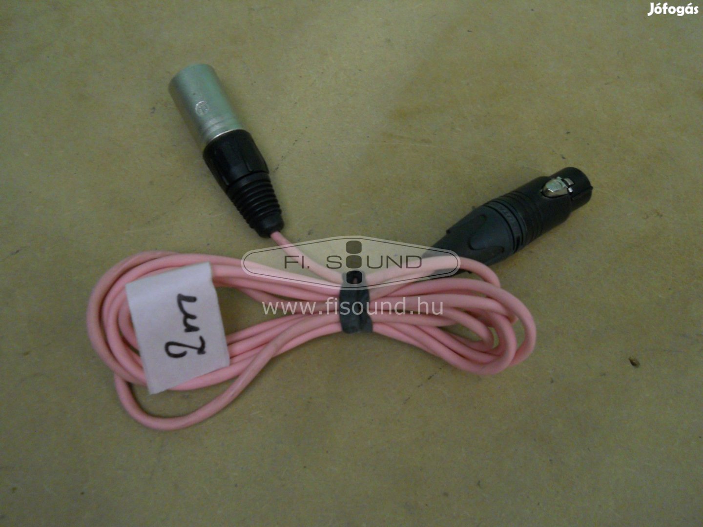 Neutrik XLR - XLR átjátszó kábel 2 méteres Pink