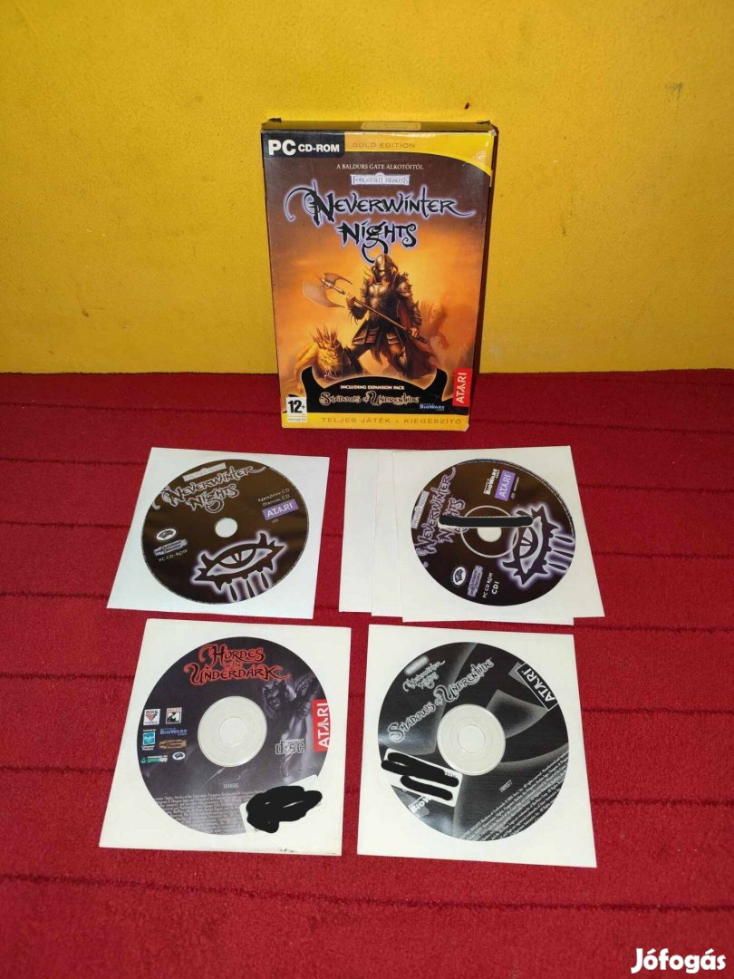 Neverwinter Nights Gold Edition PC cd (alapjáték + 2 kieg)