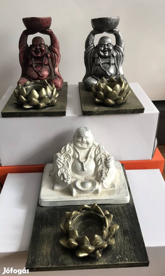 Nevető Buddha szobor mécsestartóval eladó