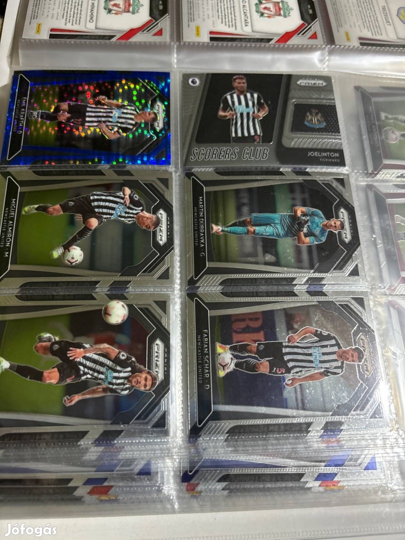 New Castele United Panini Prizm focis kártyák