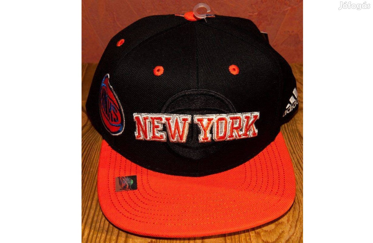 New York Knicks fekete narancssárga eredeti adidas NBA snapback sapka
