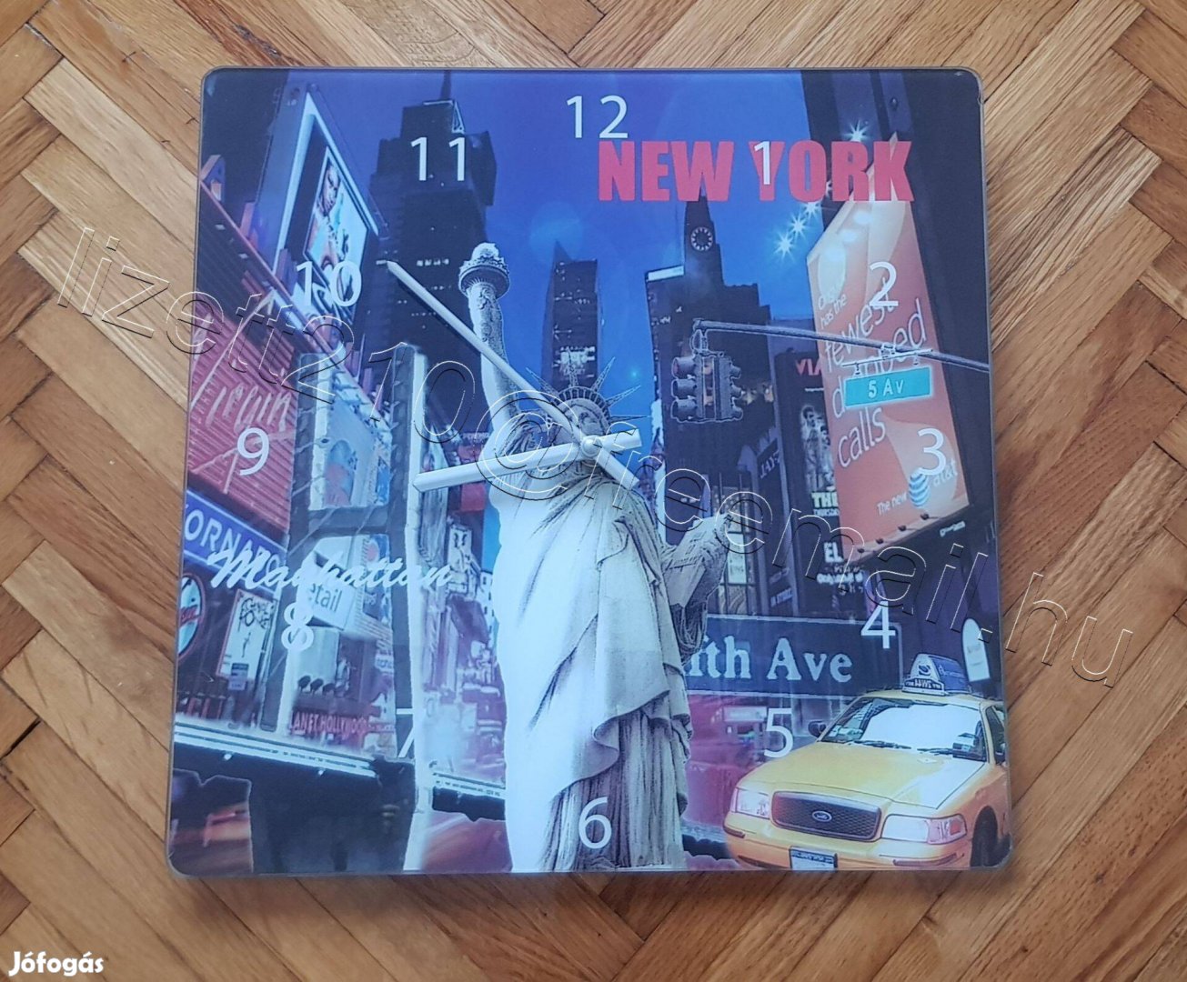 New york üveg falióra 35 cm 1