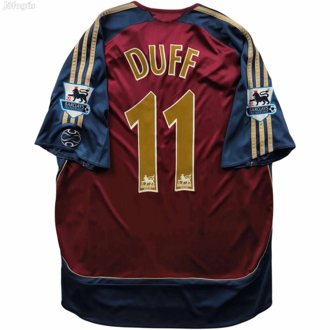 Newcastle United 2006-07 Adidas vendég Damien Duff foci mez M-es