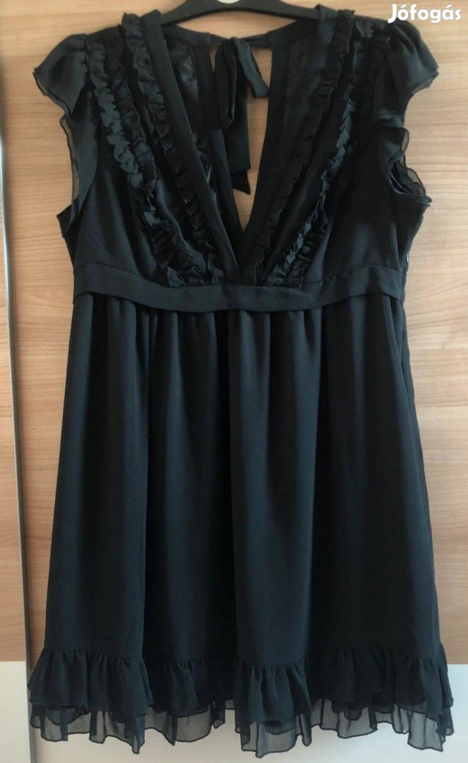 Next Fekete elegáns ruha szoknya koktél ruha 44-es