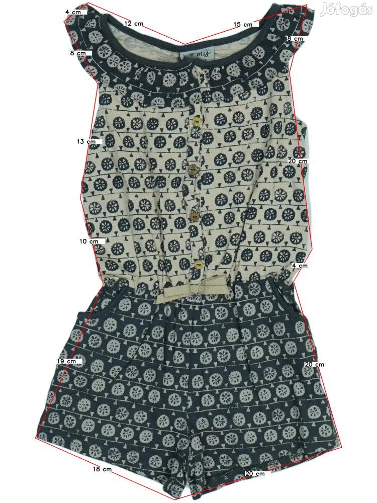 Next Használt (újszerű) Lány Playsuit / Jumpsuit (Méret: 92)