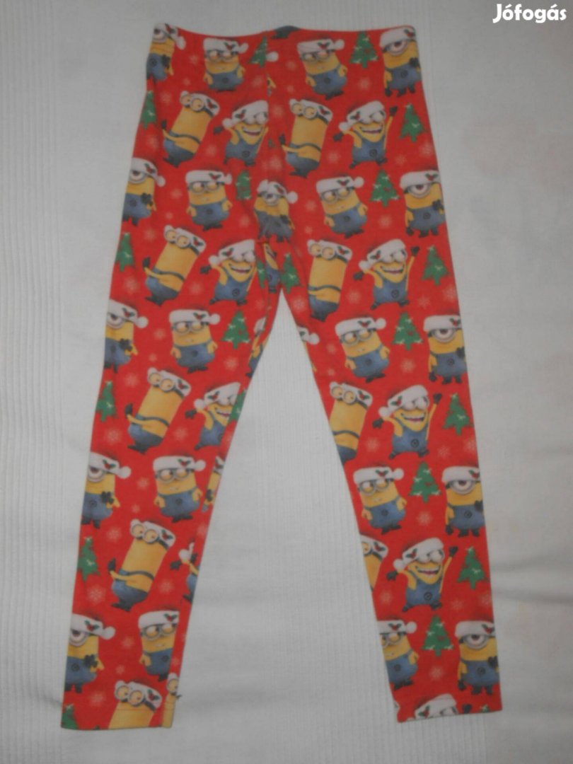 Next Minions (Minyonok) Mikulás / Karácsony mintás leggings, 7 év, 122