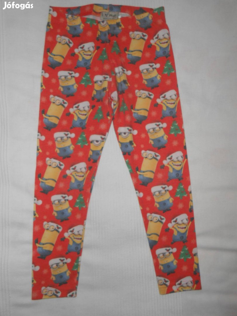 Next Minions (Minyonok) Mikulás / Karácsony mintás leggings, 7 év, 122