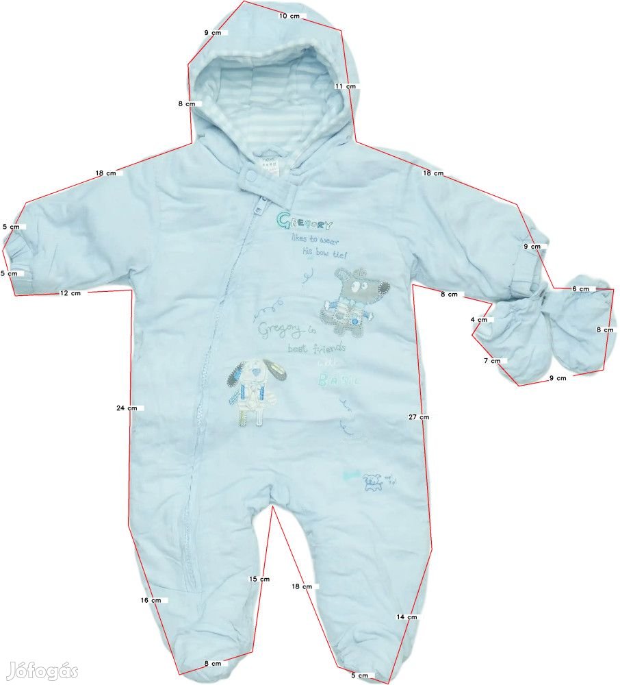 Next Új (címkés) Fiú Baby overál (Méret: 68)