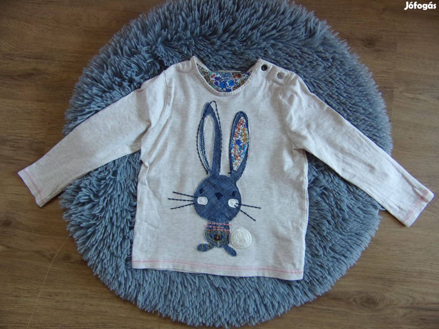 Next nyuszis póló felső Teal Bunny koll 3-4 éveseknek (104cm