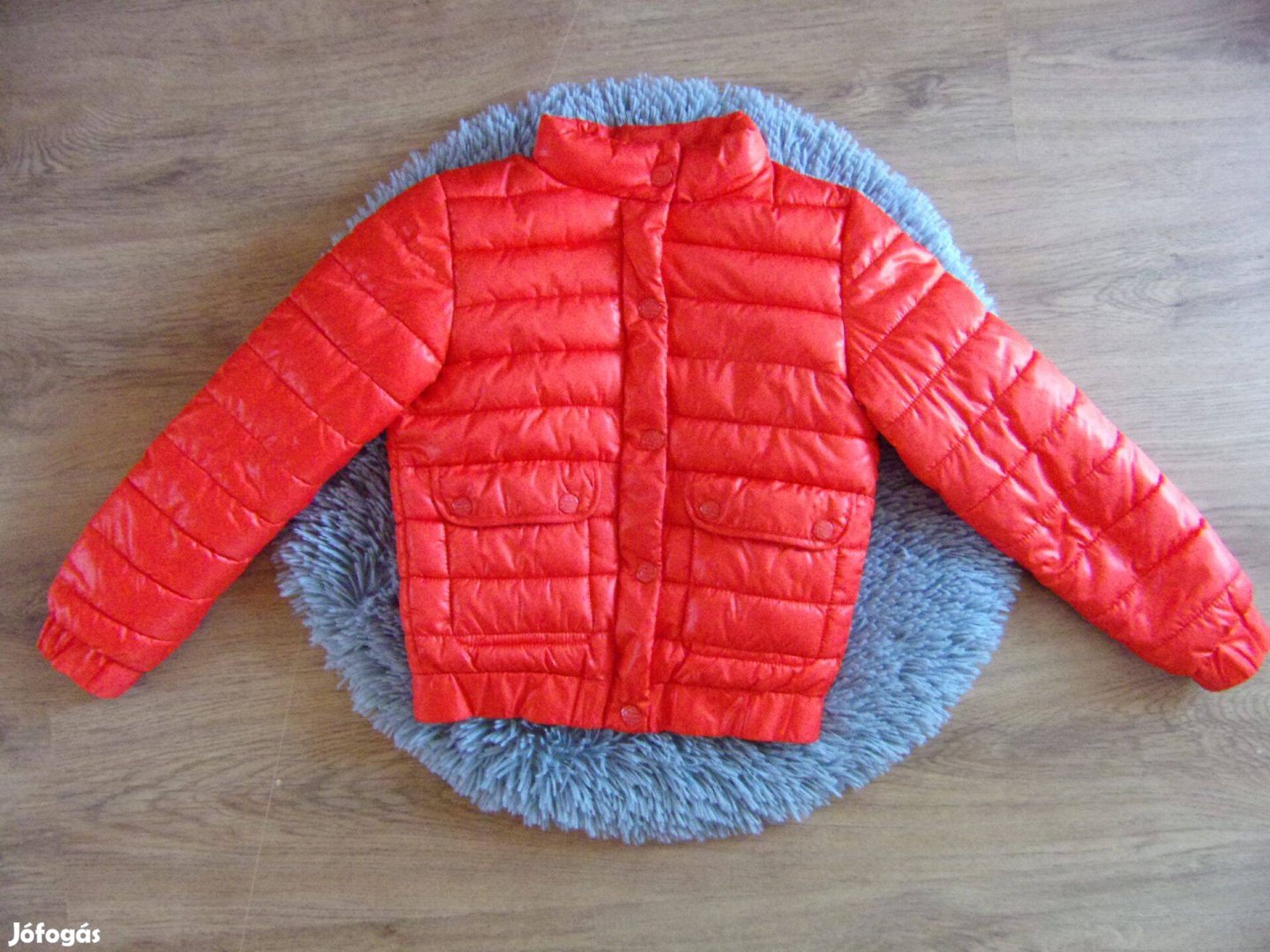 Next piros steppelt átmeneti kabát 7-8 éveseknek (128cm)