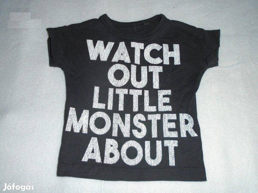 Next sötét színű feliratos póló 3-6 hó méret 68