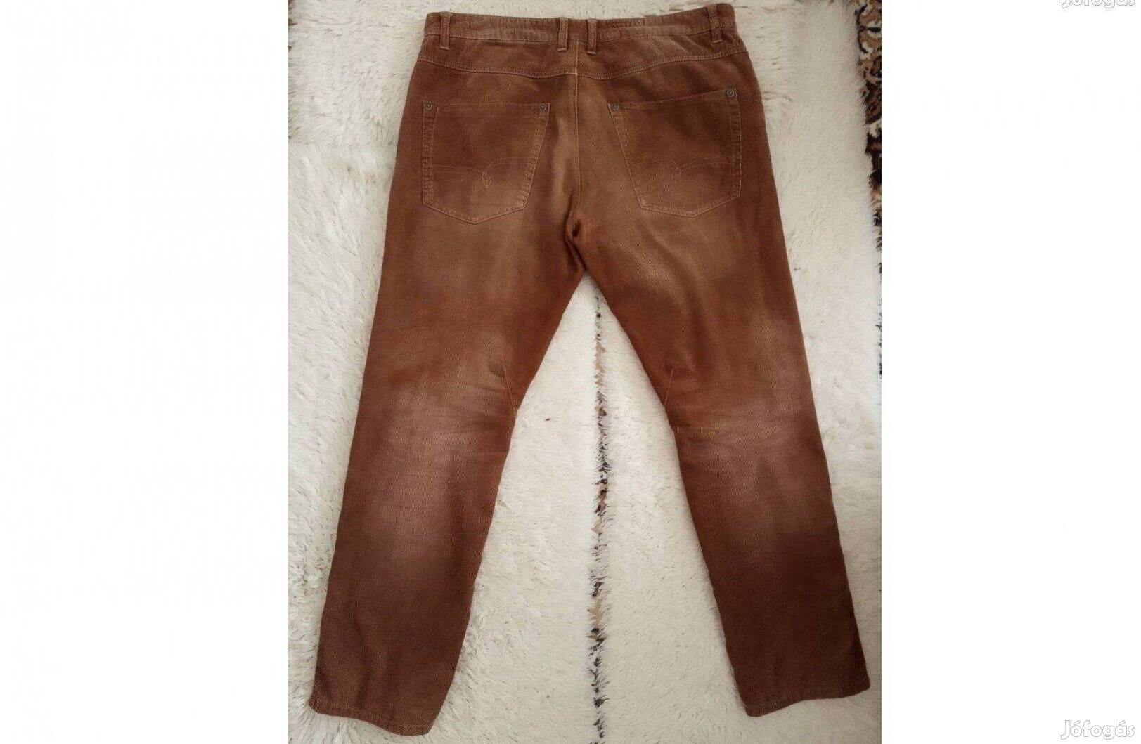 Next straight rozsdabarna férfi kordbársony nadrág, vagány,