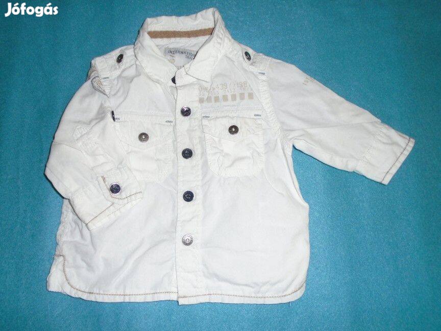 Next vagány fehér hosszú ujjú ing 3-6 hó méret 68