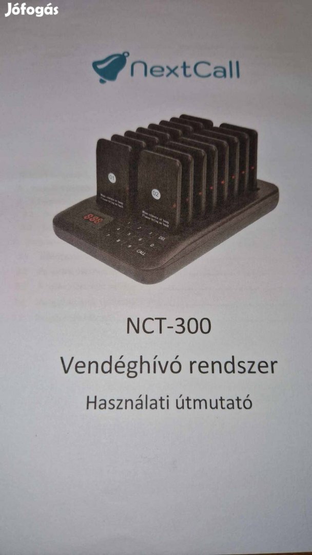 Nextcall NCT-300 vendéghívó rendszer