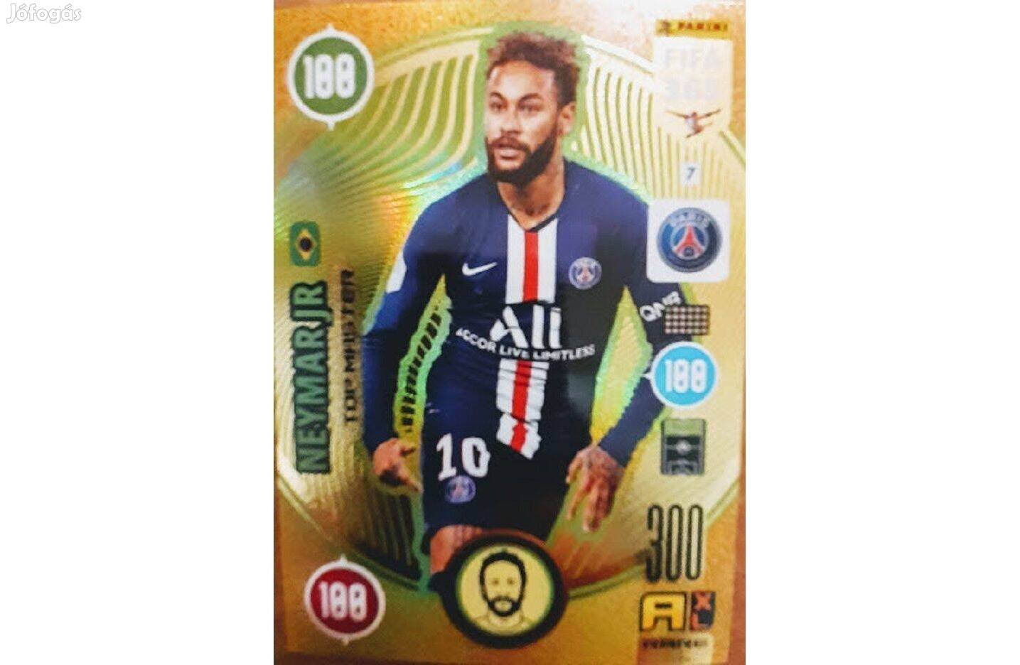 Neymar Paris Saint-Germain Rare Top Master focis kártya Panini 2021