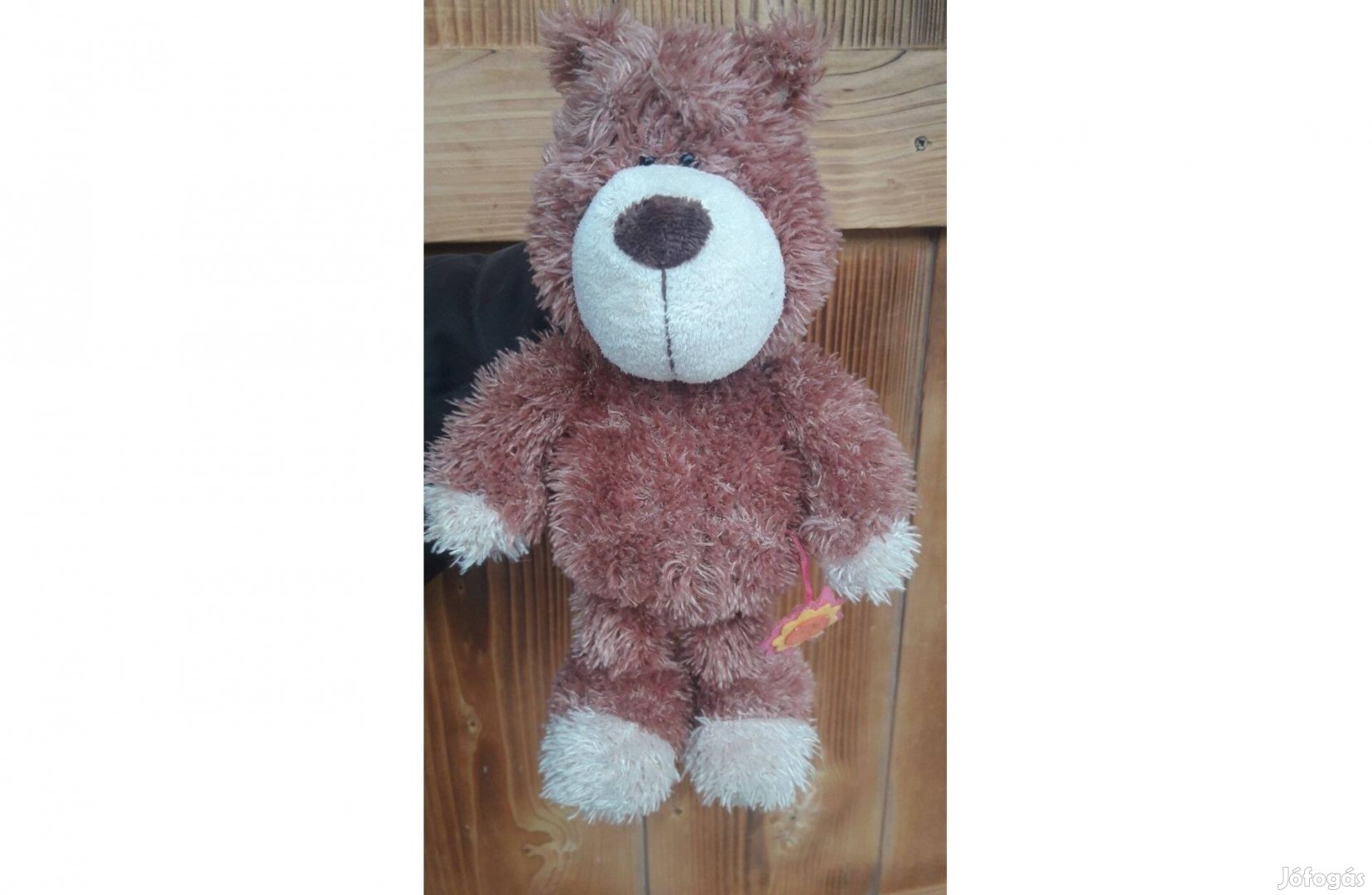 Nici barna mackó virág dísszel