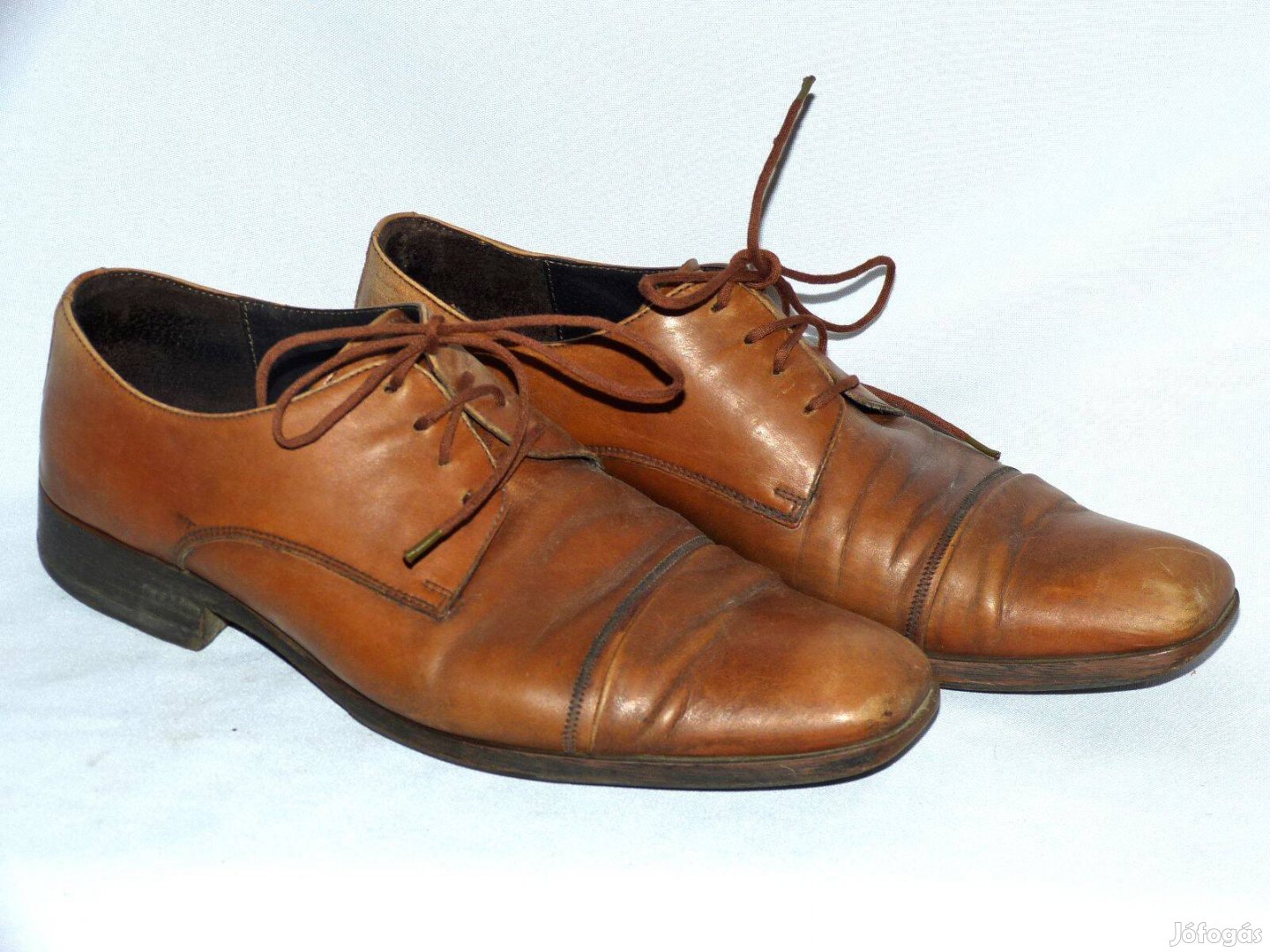 Nicola Benson olasz barna férfi bőr cipő 43