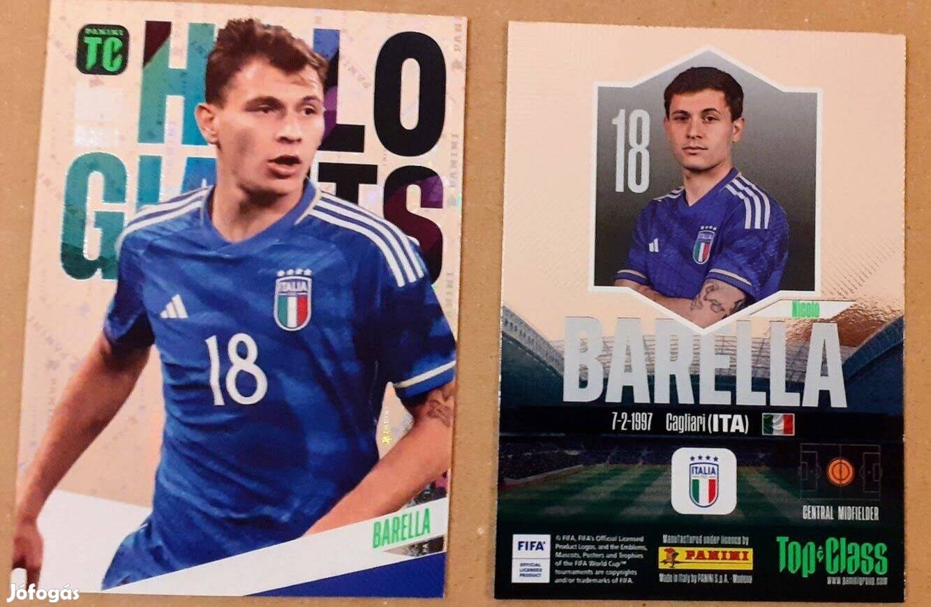 Nicolo Barella Olaszország Holo Giants focis kártya Top Class 2024