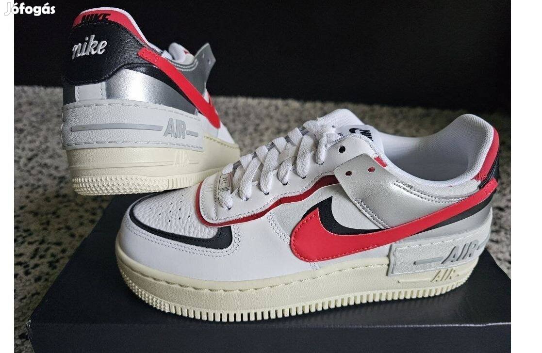 Nike Air Force 1 Shadow női 36.5 és 38-as bőr utcai cipő. Teljesen új,