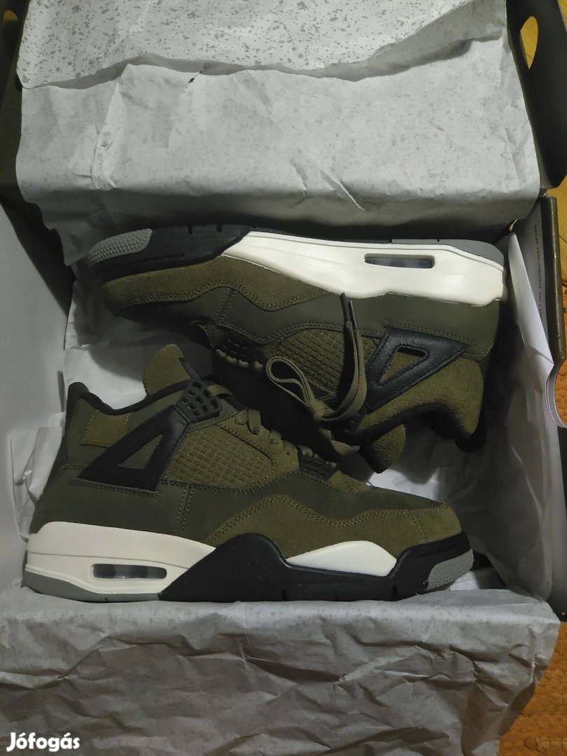 Nike Air Jordan 4 Olive EU43 Új, számlás