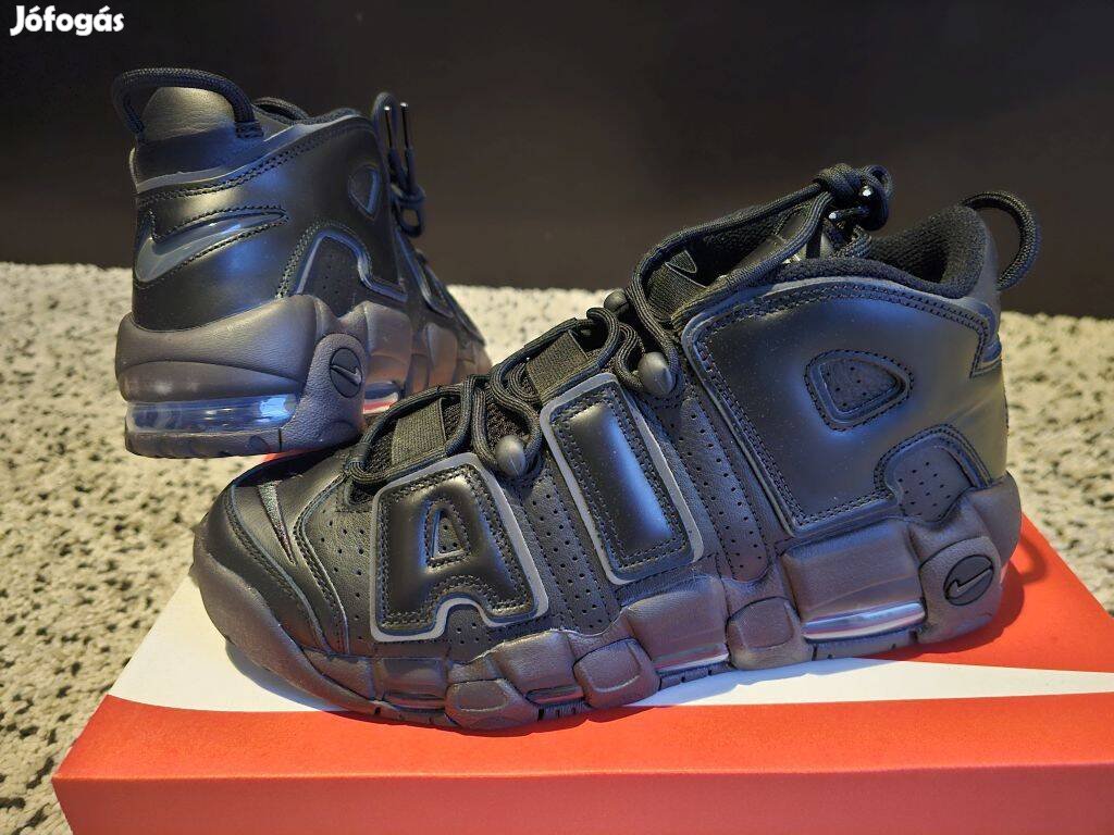 Nike Air More Uptempo 96' fekete 42 és 42.5-es bőr utcai cipő. Teljese