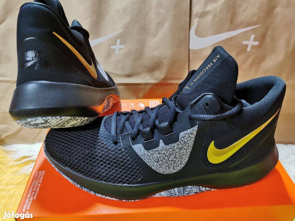 Nike Air Precision II black-gold 46-os férfi kosaras cipő. Teljesen új
