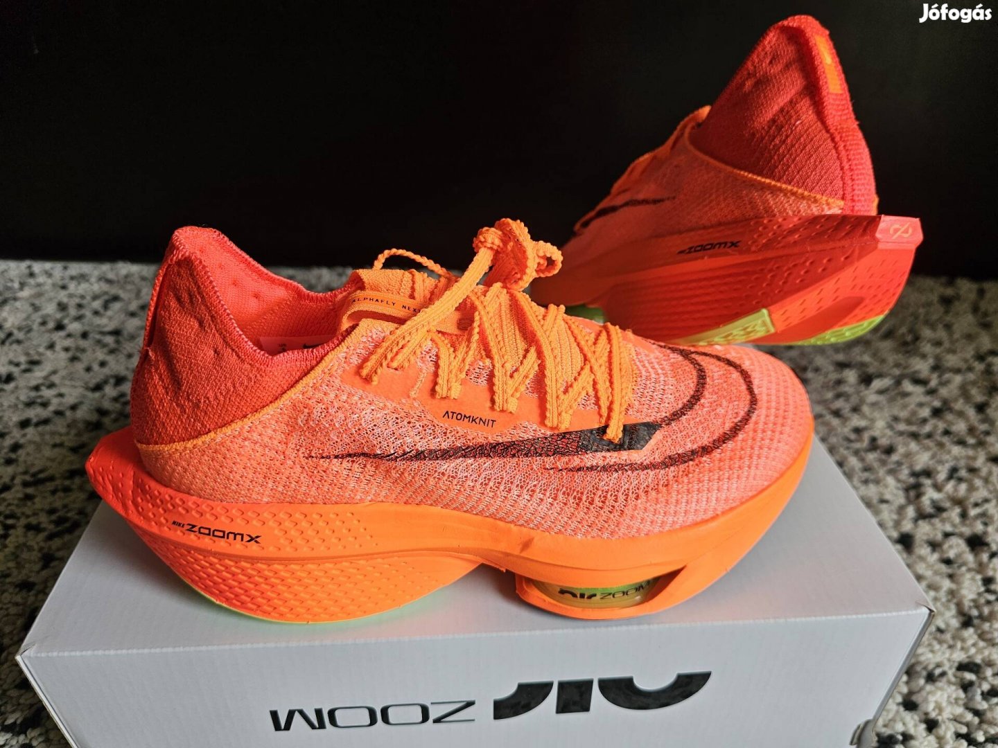Nike Air Zoom Alphafly Next% 2 narancs 38.5-es profi futó cipő