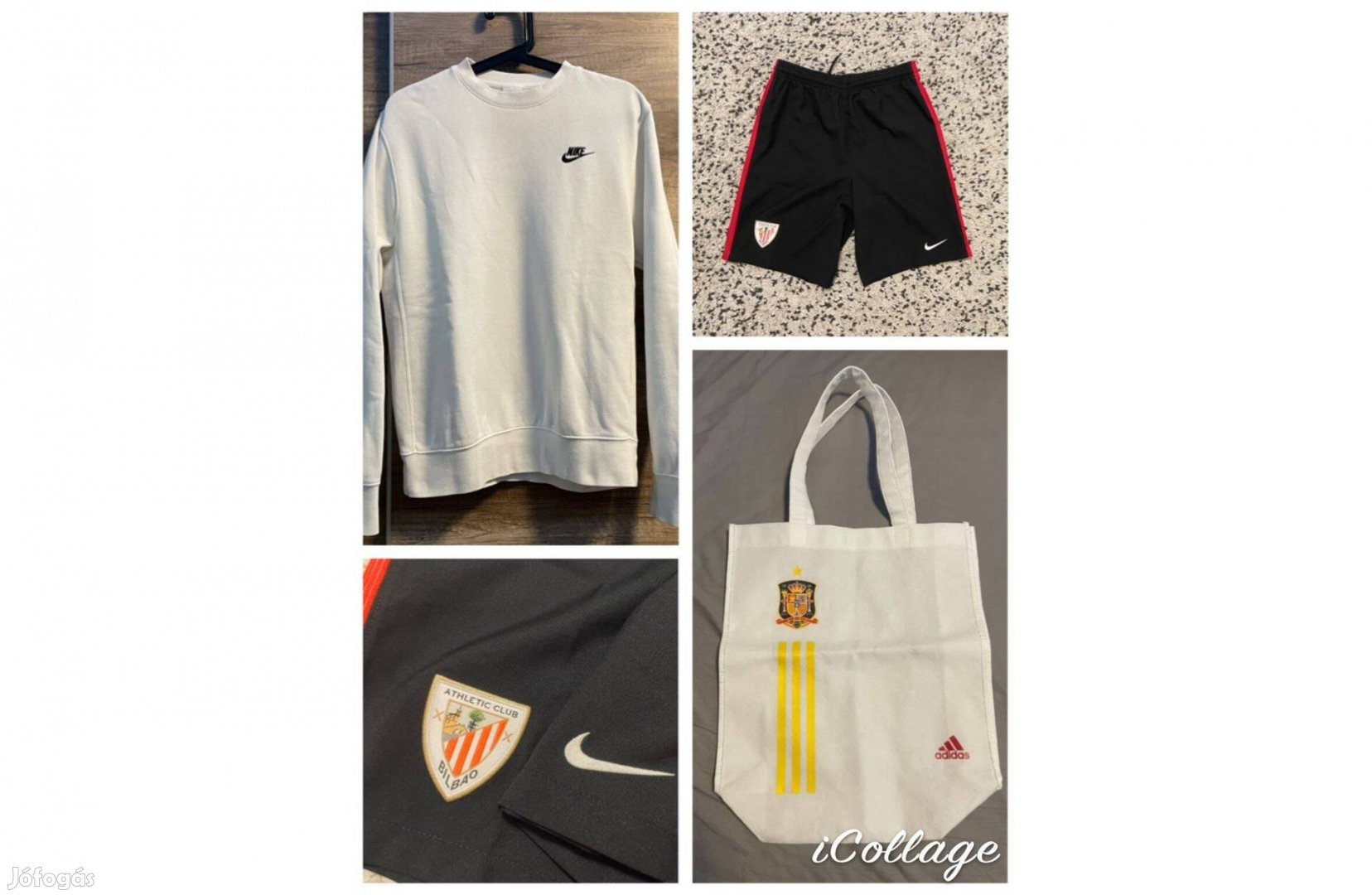 Nike Athletic Bilbao rövid nadrág + pulcsi & Adidas spanyol FEF táska