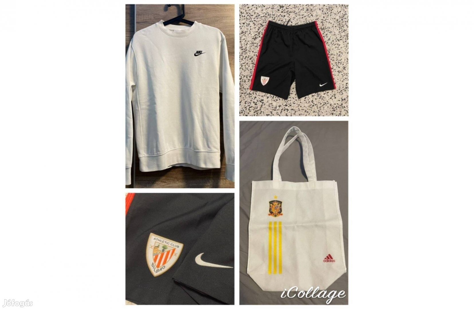 Nike Athletic Bilbao rövid nadrág + pulóver & Adidas spanyol FEF táska