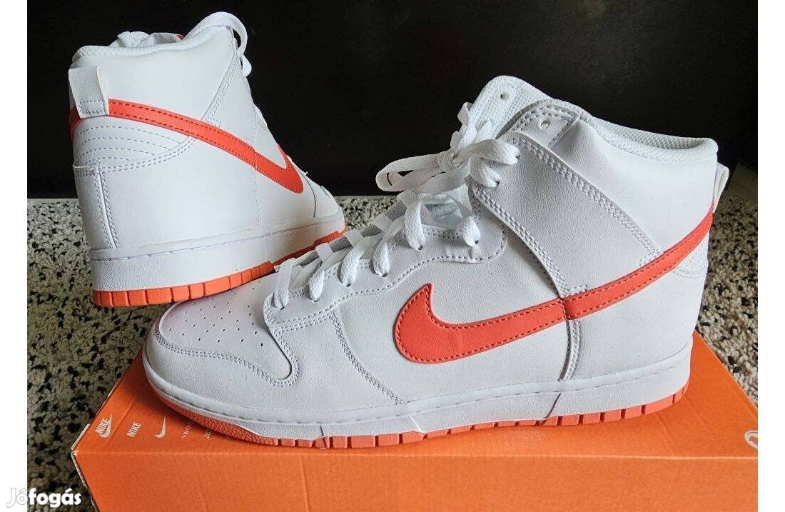 Nike Dunk High Retro fehér 46-os férfi utcai cipő. Teljesen új