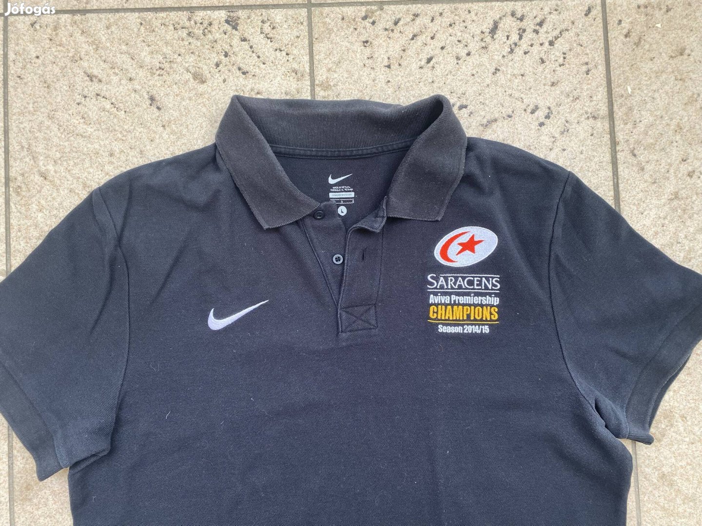 Nike Férfi Saracens Rugby Galléros Póló L-es