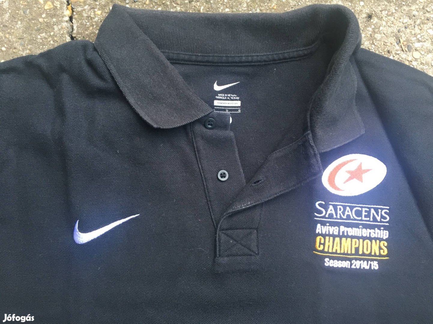 Nike Férfi Saracens Rugby Galléros Póló L-es