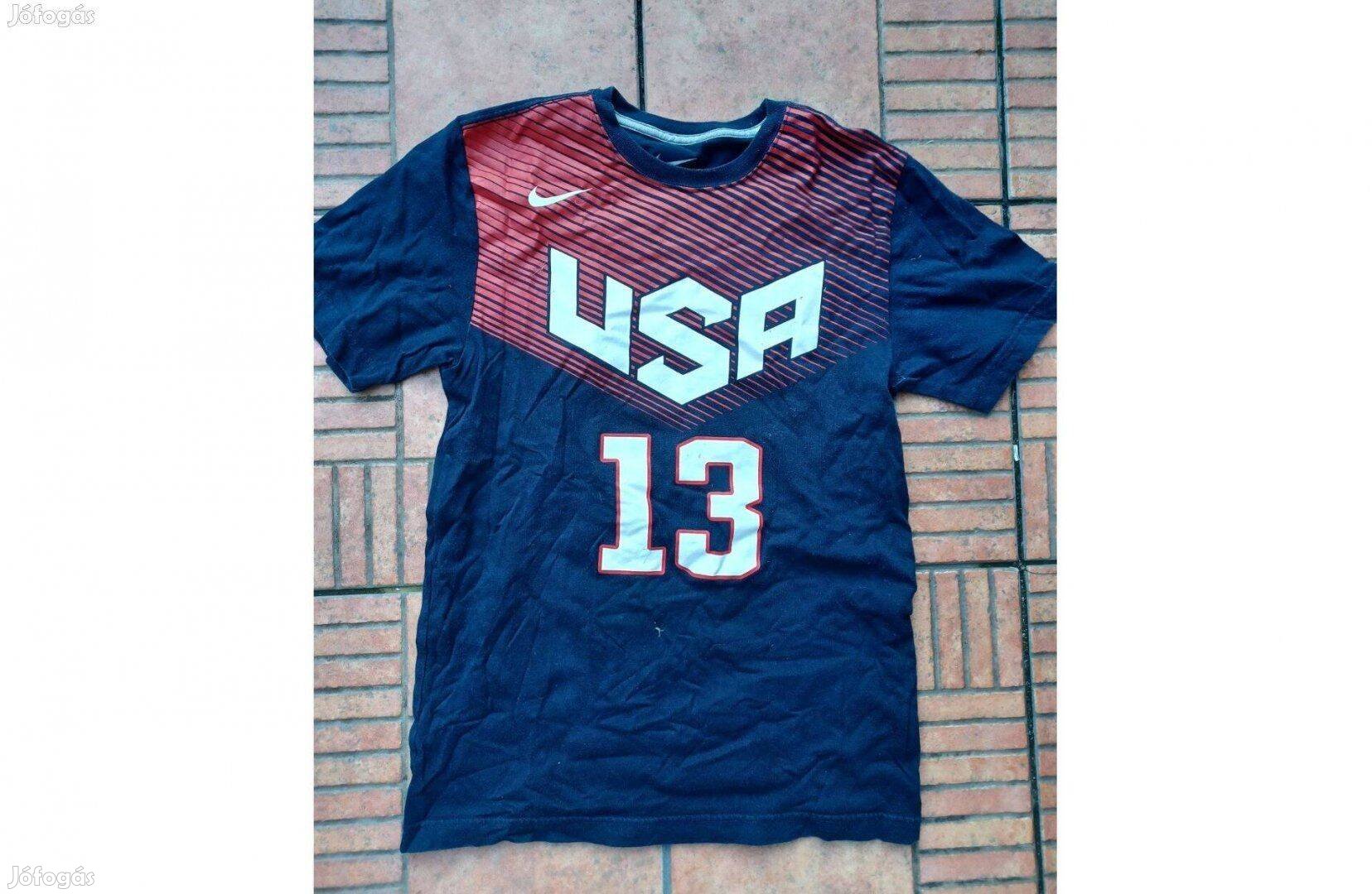 Nike Harden olimpiai kosár póló USA feliratos kosárlabda póló S M