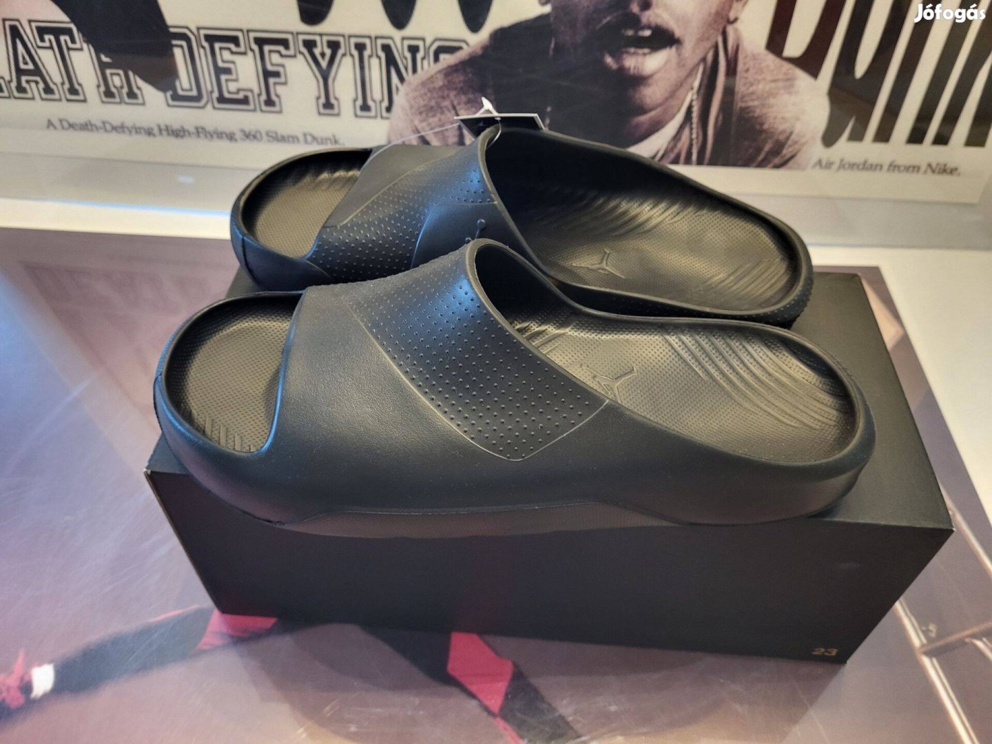 Nike Jordan Post Slides Black papucs 45 méret, új eredeti