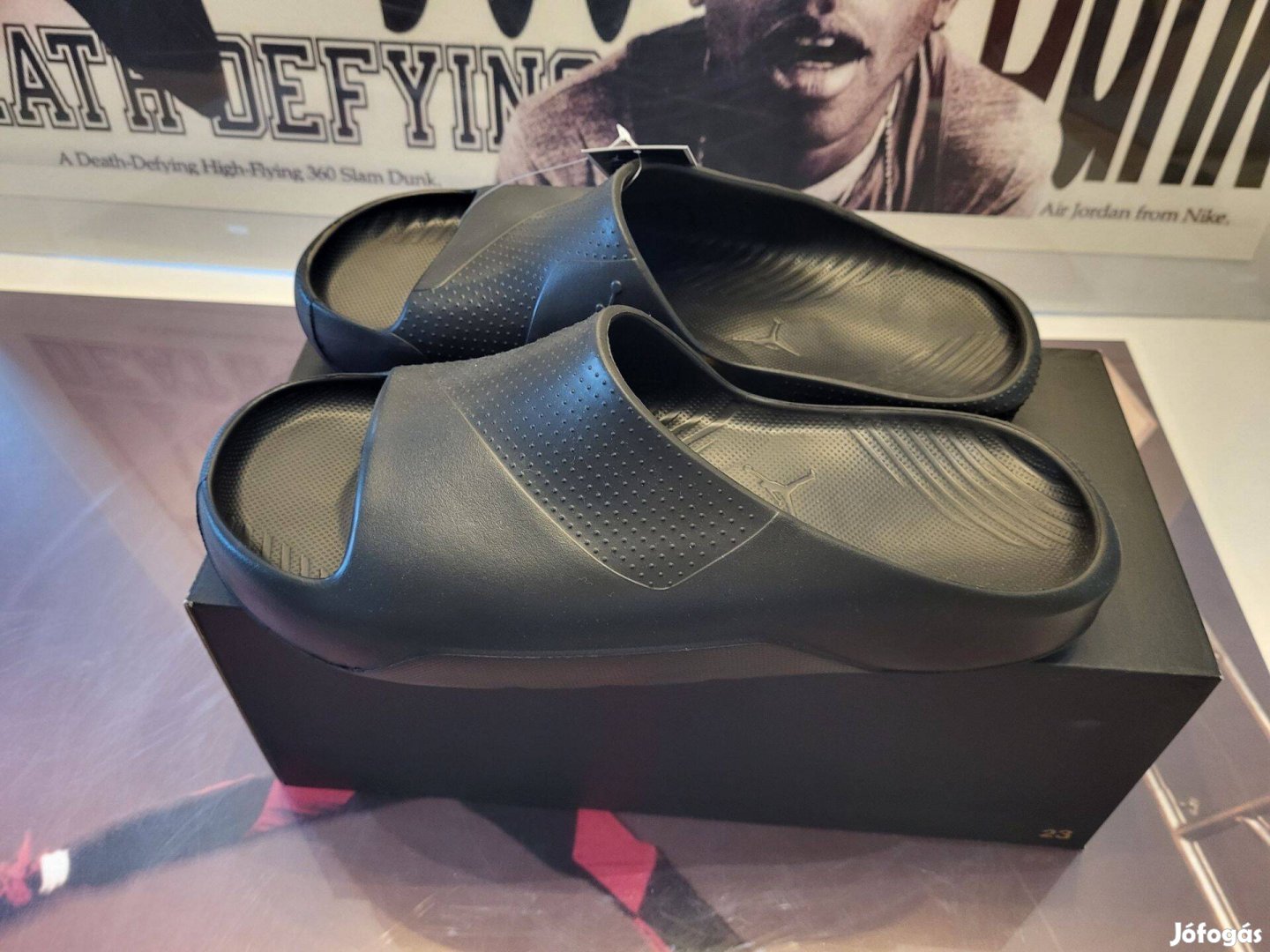 Nike Jordan Post Slides Black papucs 46 méret, új eredeti