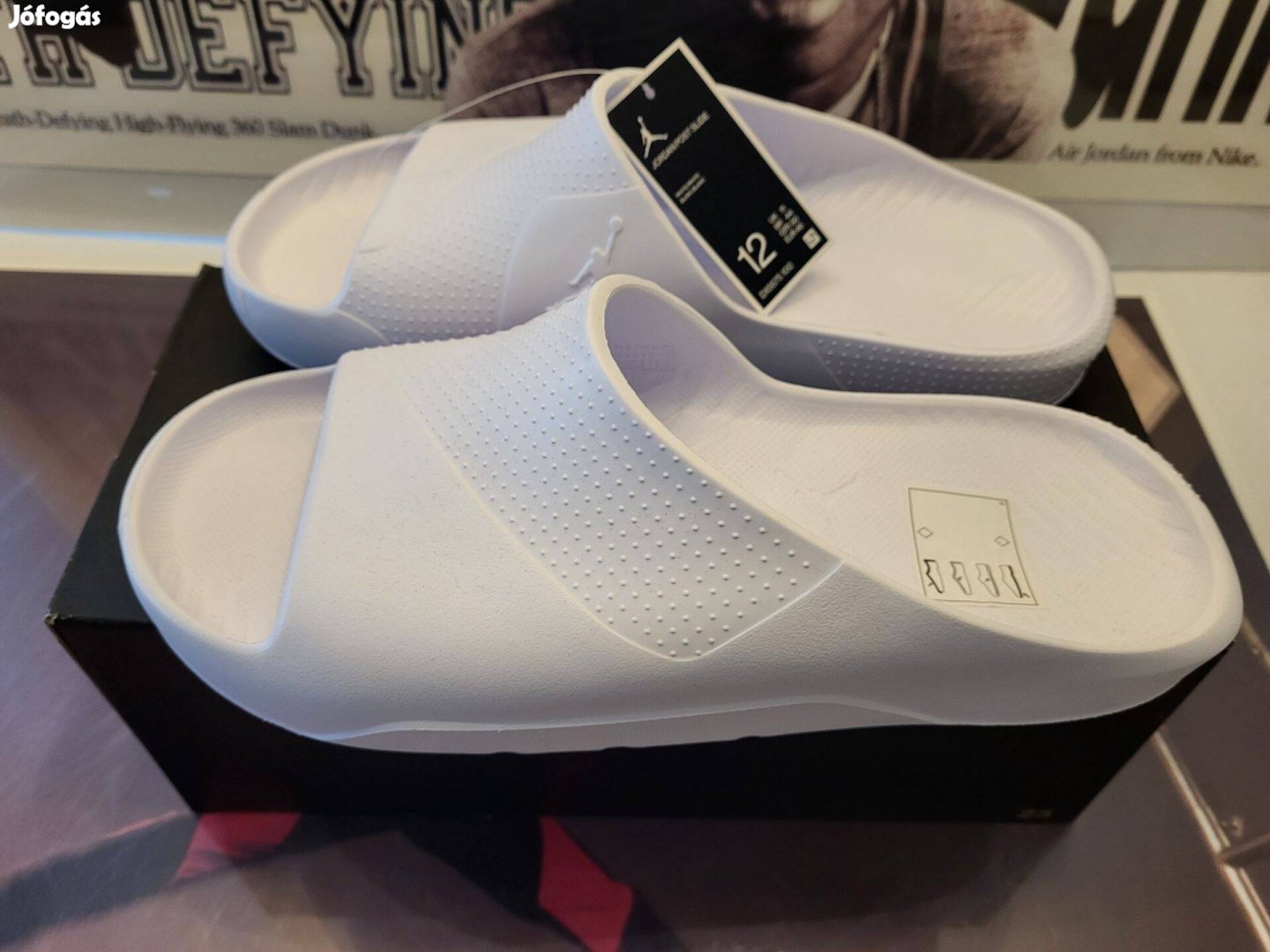 Nike Jordan Post Slides White papucs 46 méret, új eredeti