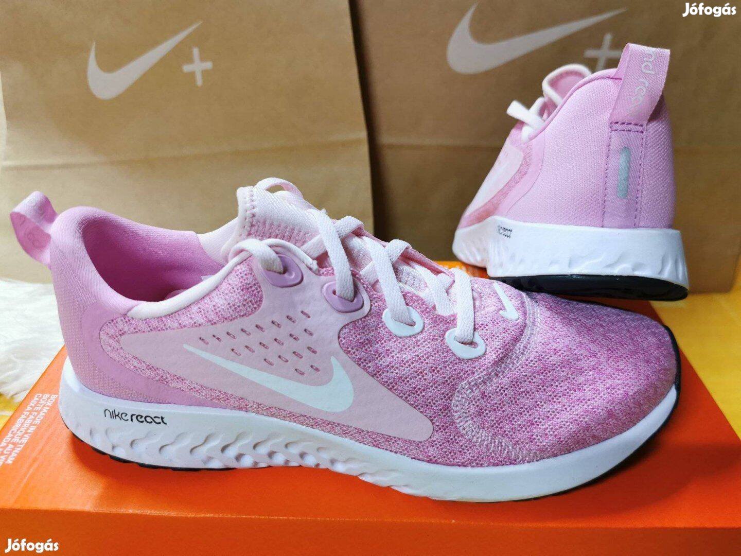 Nike Legend React 38.5-es pink futó cipő. Teljesen új, eredeti cipő. R
