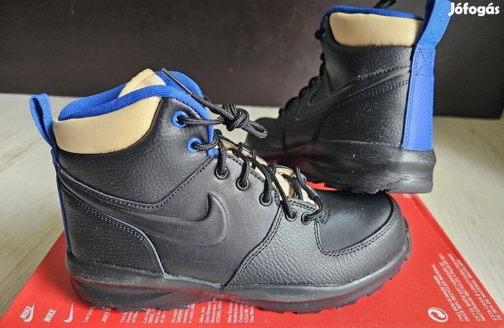 Nike Manoa Leather fekete 38.5-es bakancs. Teljesen új, eredeti