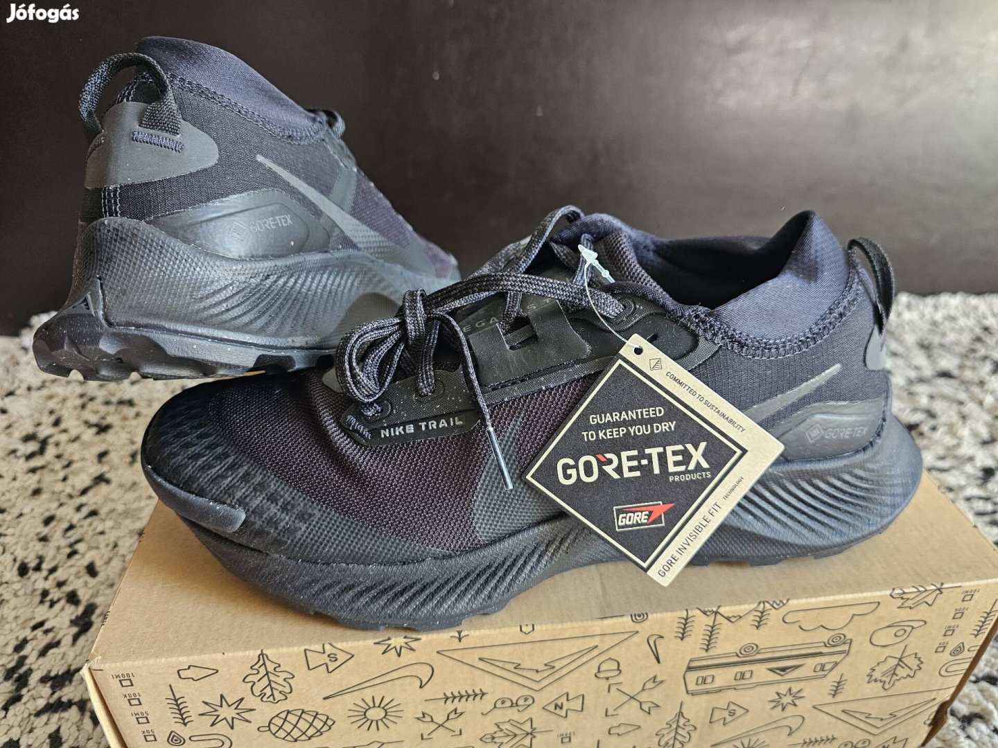 Nike Pegasus Trail 3 Gtx 42.5 és 43-as fekete terep futó cipő