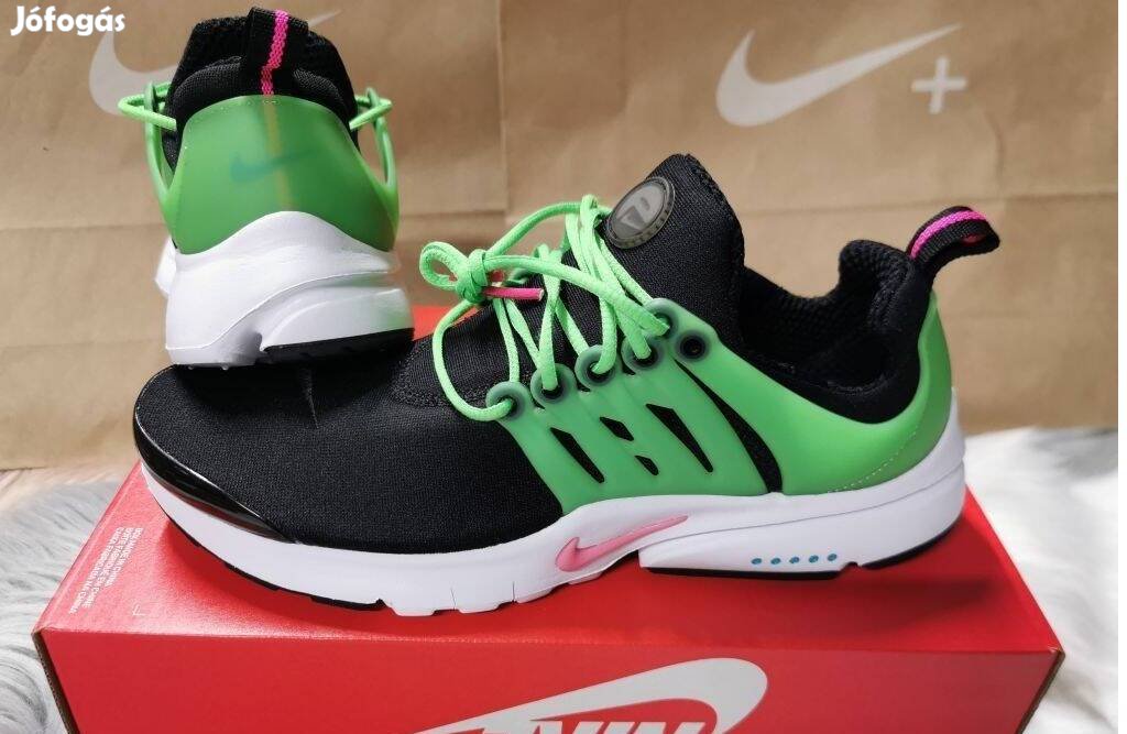 Nike Presto 38.5-es utcai cipő. Teljesen új, eredeti cipő. Fekete-zöld