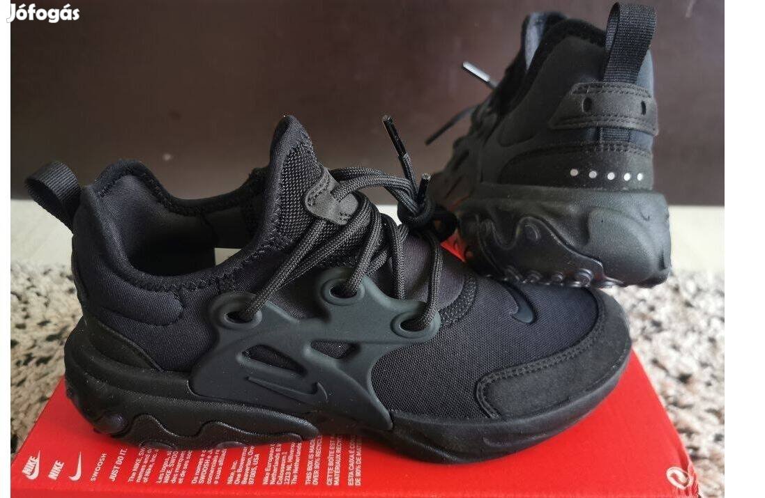 Nike React Presto 37.5-es fekete utcai cipő. Teljesen új, eredeti cipő