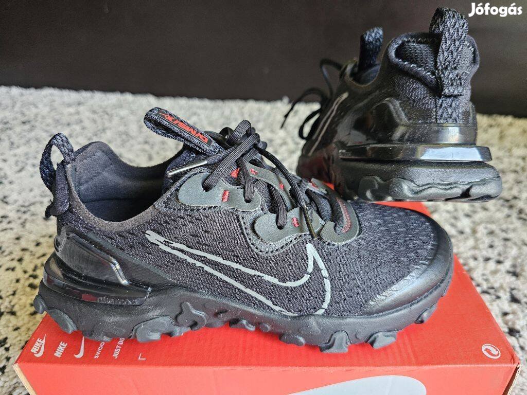 Nike React Vision fekete 36.5-es utcai cipő. Teljesen új,
