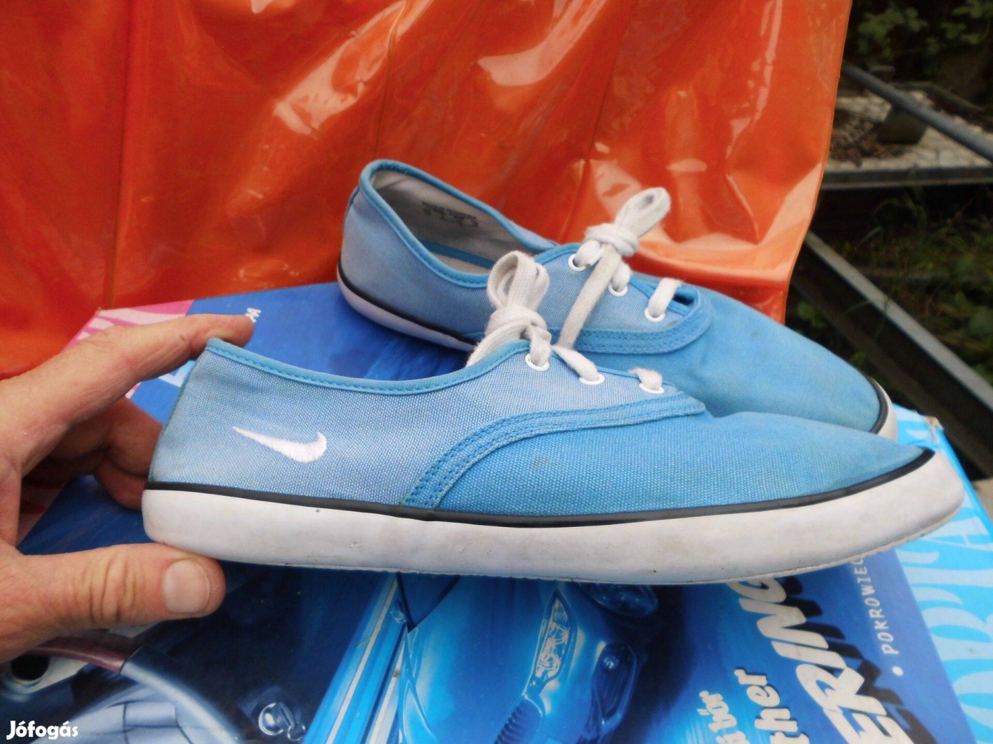 Nike SB kék-fehér 44-es vászoncipő eladó,