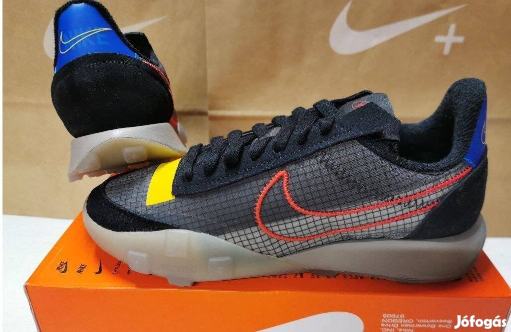 Nike Waffle Racer 2X női 39-es fekete utcai cipő. Teljesen új