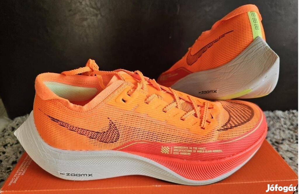 Nike Zoomx Vaporfly Next% 2 férfi narancs 44 és 44.5-es profi futó cip