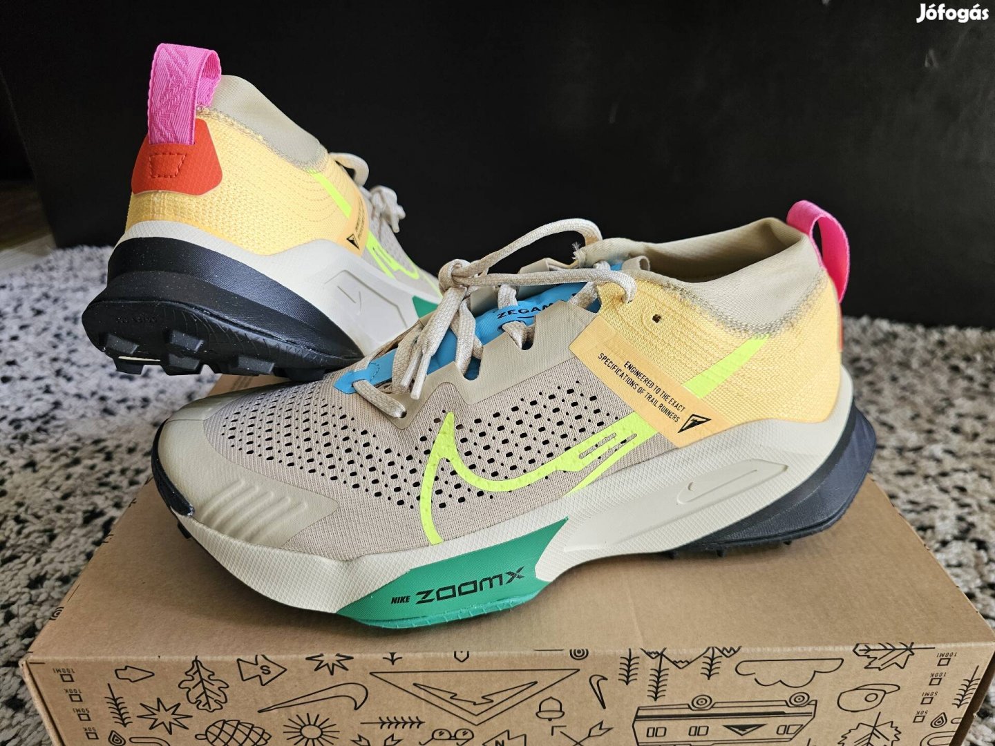 Nike Zoomx Zegama Trail 41 és 45-ös profi terep futó cipő