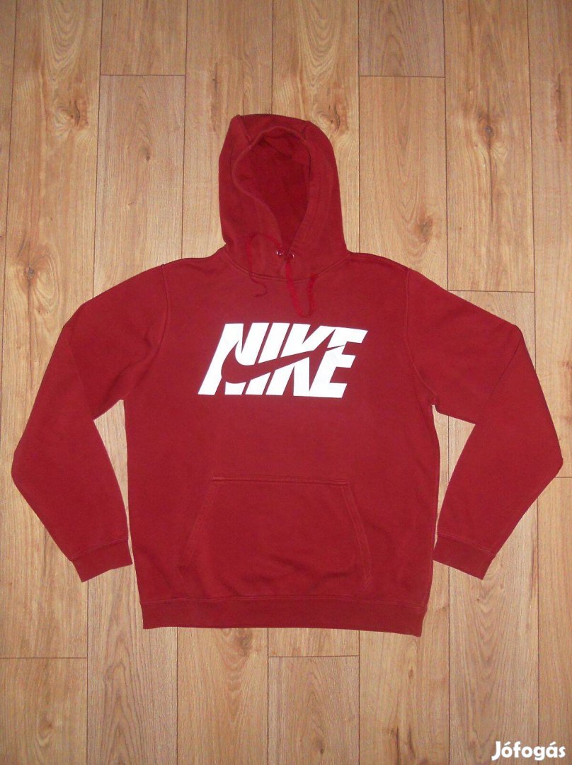 Nike bordó kapucnis pulóver M-es