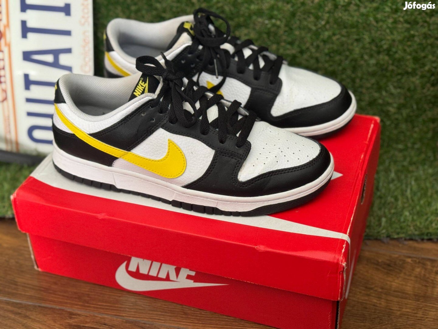 Nike dunk black opti yellow white